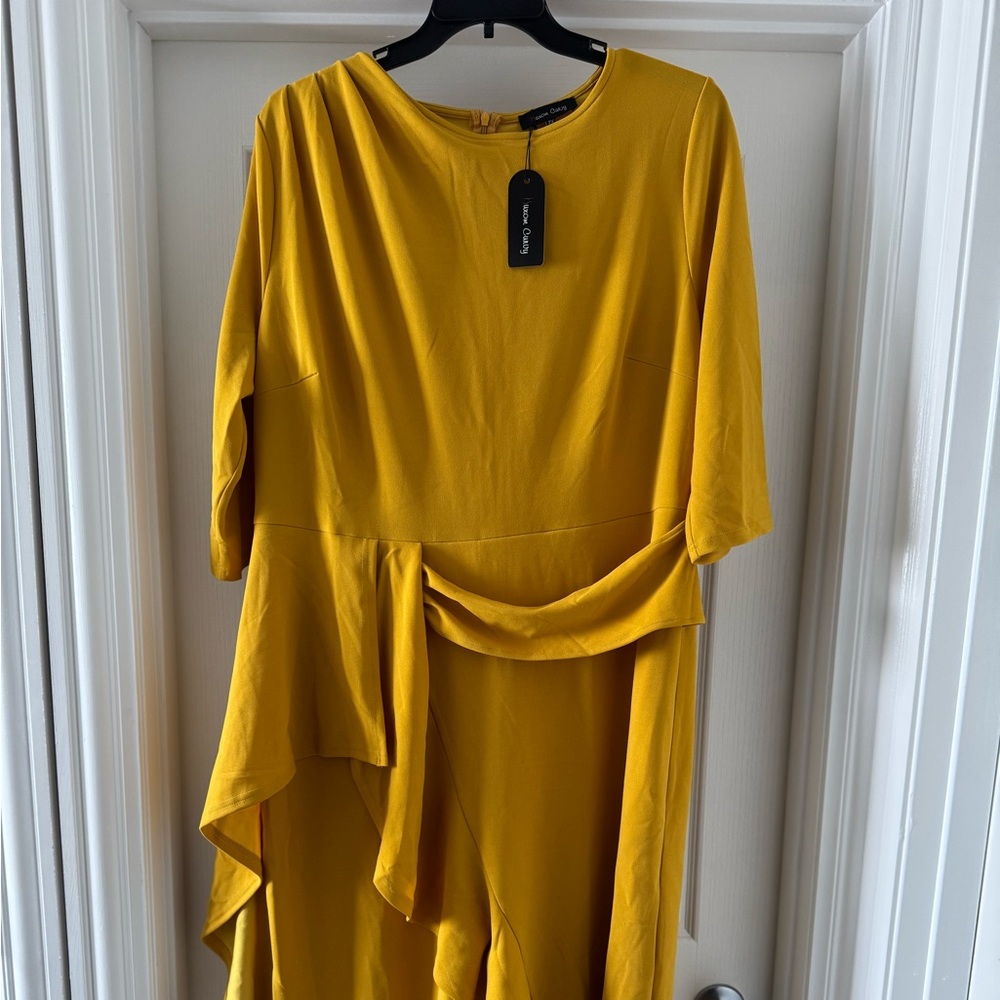 Gold one piece w/zipper back 
Never worn